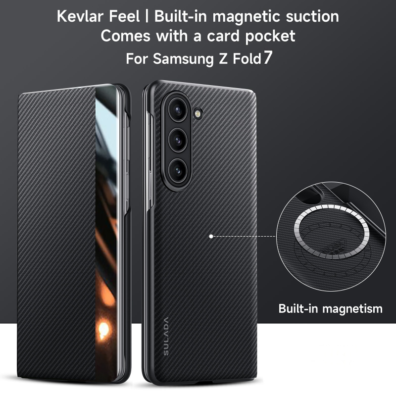 MagCarbon Wallet Case for Samsung Galaxy Z Fold 7/6/5/4