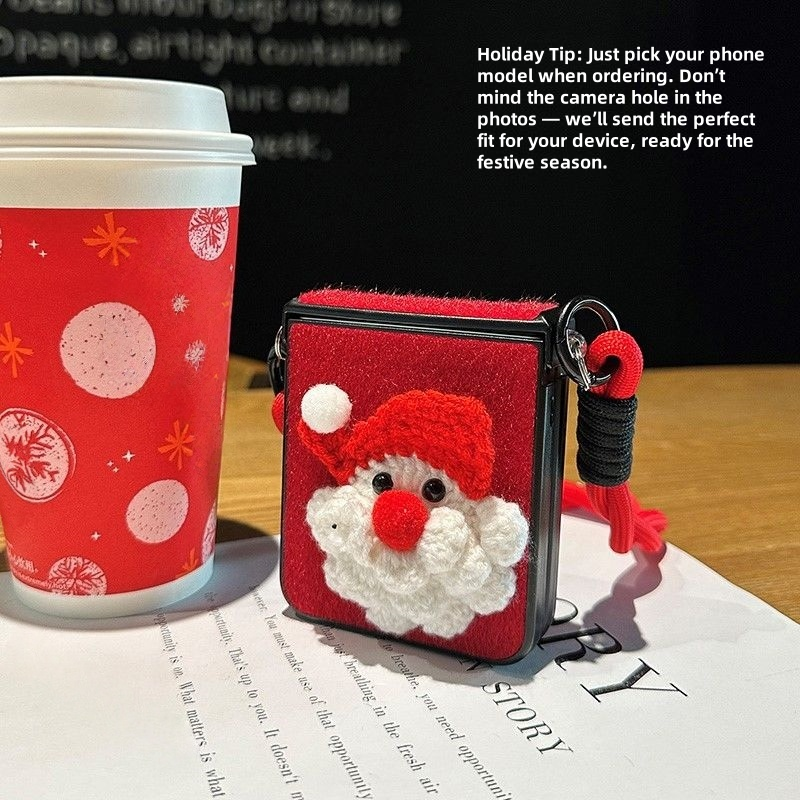 Santa Red Velvet Case for Samsung Galaxy Z Flip – Christmas Edition