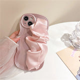 Silk Wristband Liquid Silicone Phone Case – Stylish Grip & Full Protection