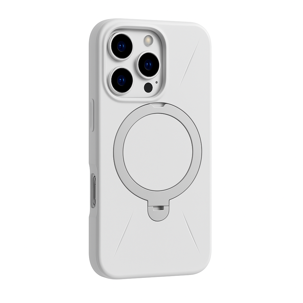 Liquid Silicone, 360° Magnetic Stand iPhone 16 Pro Max Case