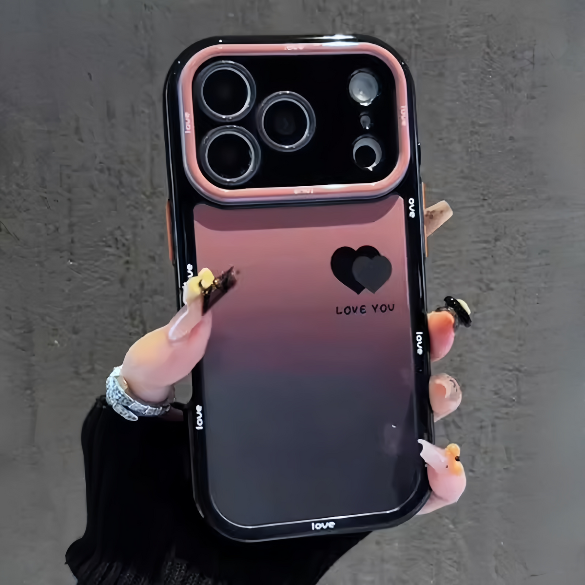 Gradient Matte iPhone Case – LOVE YOU & LUCKY Smiley Designs