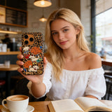 Cute Leopard Puppy Phone Case for iPhone – Dual Layer Full Cover Protective Case with Independent Buttons
