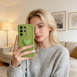3D Heart Wavy Edge Phone Case for Samsung Galaxy Series – Cute Full-Cover Protective Case for Women