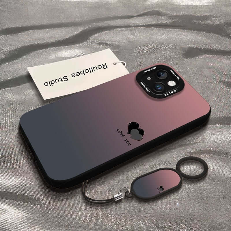 Gradient Love Heart iPhone Case – Soft Matte Silicone, Full Protection & Self-Love Inspired Design