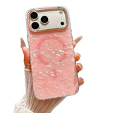 Pearl Glow Magnetic iPhone Case – Quiet Luxury Shell Texture Design