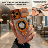 Dual Stand Magnetic iPhone Case – Glitter Finish & Full Camera Protection