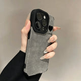Suede Heart iPhone Case – Soft Touch Style & Full Protection