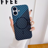 Carbon Fiber Texture, Ultra-Slim Open Edge, Fine Magnetic Ring iPhone Case