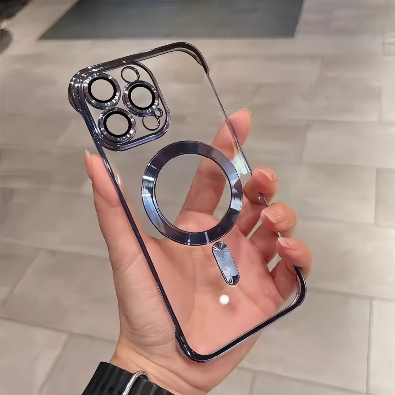 Ultra Slim Frameless Magnetic iPhone Case with Lens & Port Protection