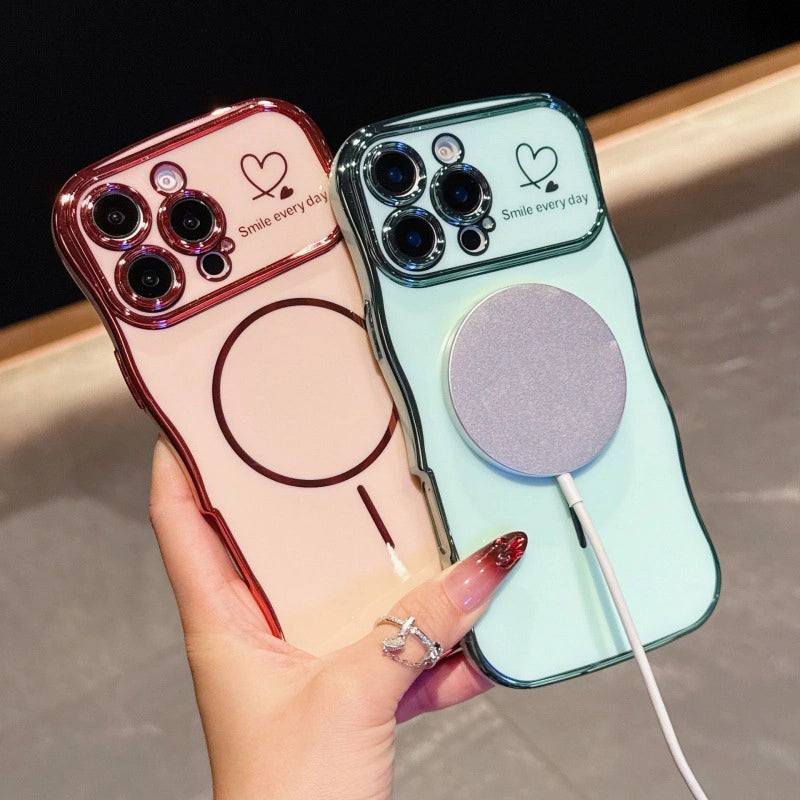 Smile Every Day Case + Magnetic Ring | Wavy Edge iPhone Cover