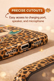 Cute Leopard Puppy Phone Case for iPhone – Dual Layer Full Cover Protective Case with Independent Buttons