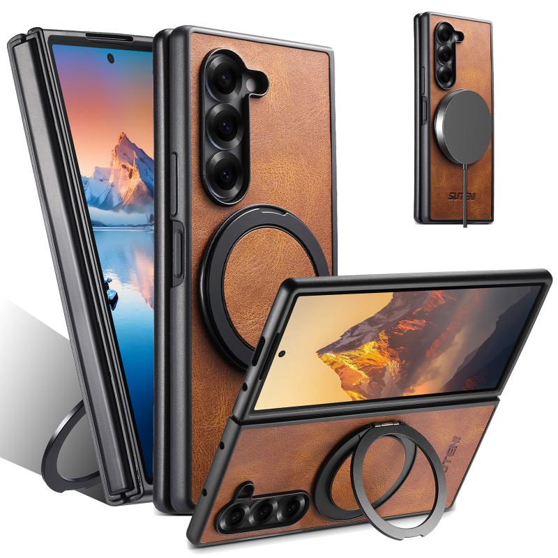 PU Leather Stand Case for Samsung Galaxy Z Fold 7/6/5