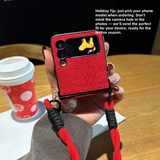 Santa Red Velvet Case for Samsung Galaxy Z Flip – Christmas Edition