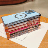 Magnetic Heart iPhone Case with Square Electroplated Edge