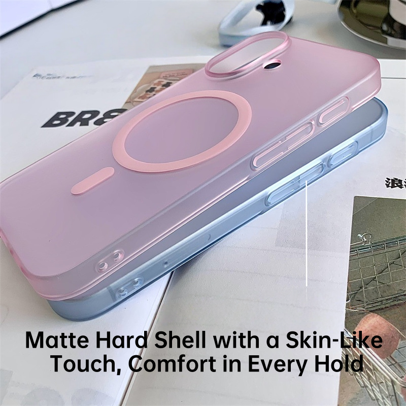 MagSafe Clear Matte iPhone 17 Case – Slim Fit & Camera Protection
