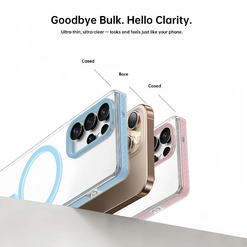 Candy Series MagSafe Clear Case for Samsung – Shockproof & Glossy Finish