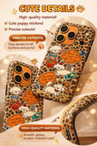 Cute Leopard Puppy Phone Case for iPhone – Dual Layer Full Cover Protective Case with Independent Buttons