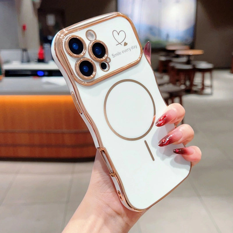 Smile Every Day Case + Magnetic Ring | Wavy Edge iPhone Cover
