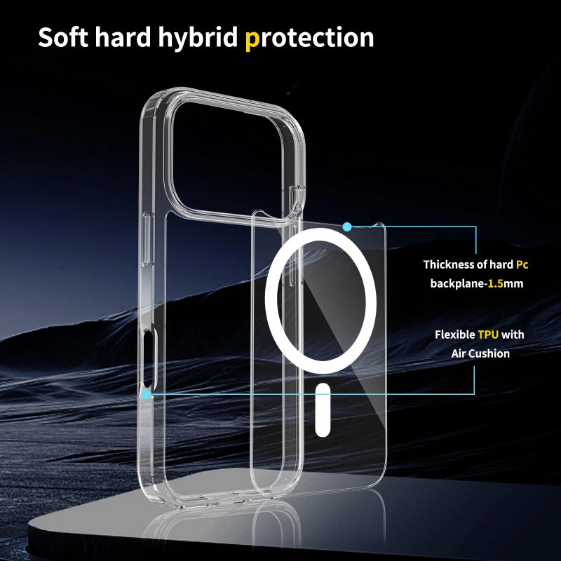 Magnetic Clear Case for iPhone 17 Series | Shockproof & MagSafe