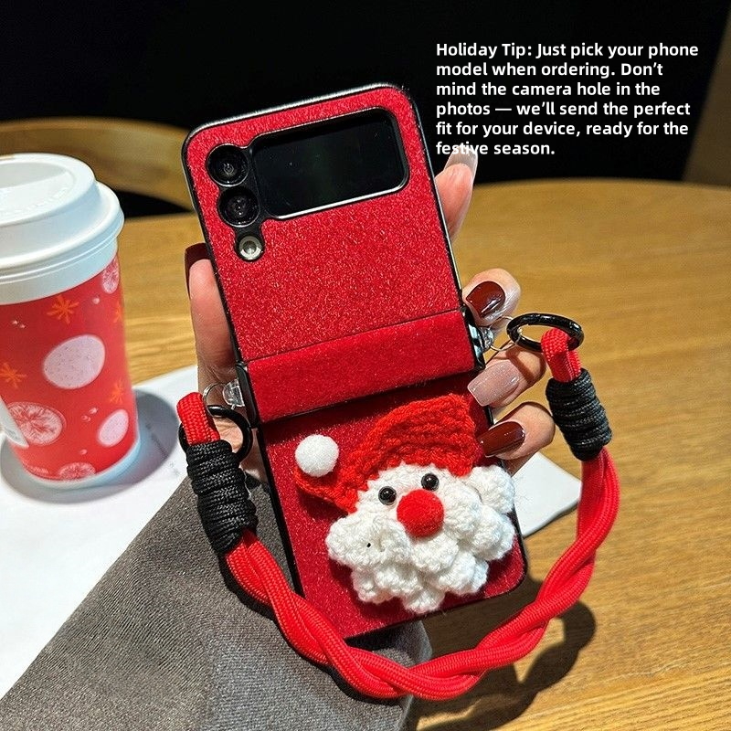 Santa Red Velvet Case for Samsung Galaxy Z Flip – Christmas Edition