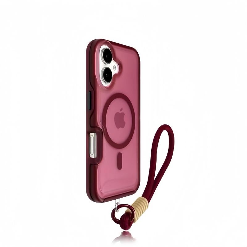Colorful MagSafe iPhone Case with Hand Strap – Shockproof & Stylish