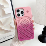 Gradient Cooling iPhone Case with Aromatherapy Slot and MagSafe Support