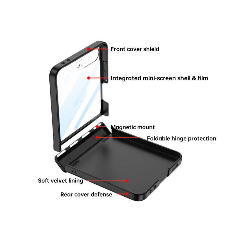 Galaxy Z Flip 7 Case with 360° Magnetic Stand