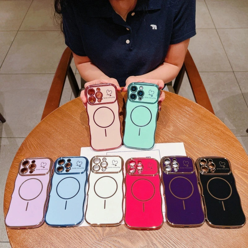 Smile Every Day Case + Magnetic Ring | Wavy Edge iPhone Cover