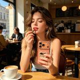 Crystal Heart Mirror Stand iPhone Case – Glam Style & Full Protection
