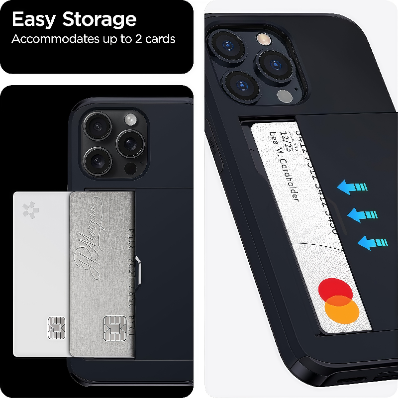 Slim Design, Dual-Layer Shockproof Protection, Hidden Card Slot iPhone Case