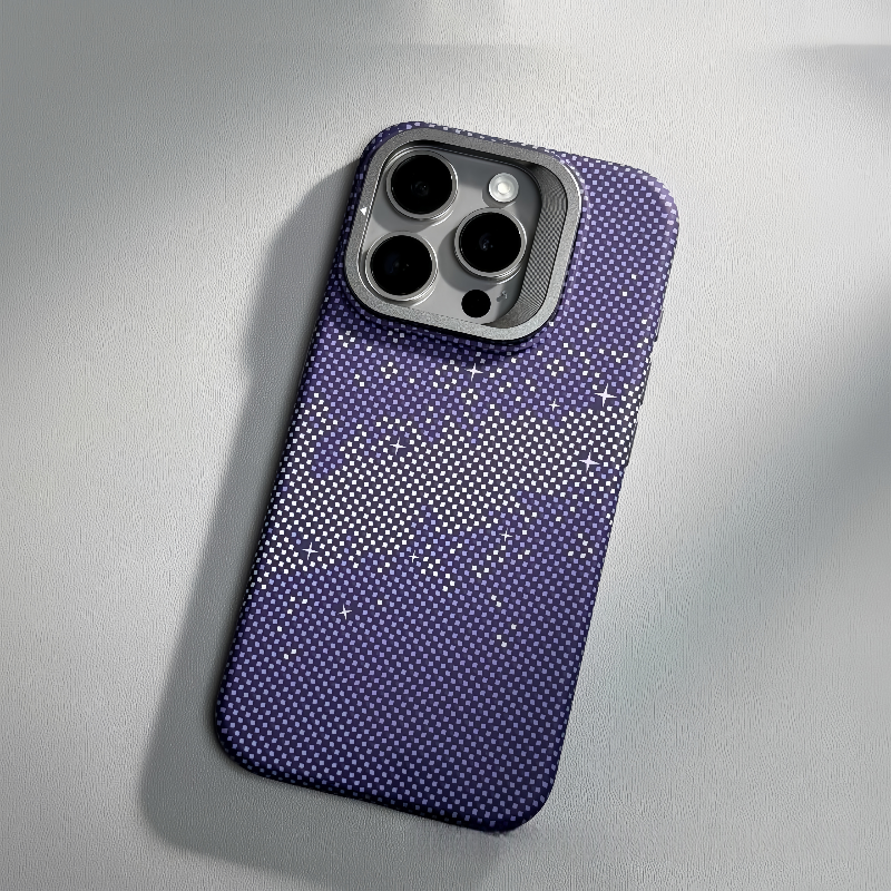 Magnetic Galaxy Texture，Full Protection，Hidden Camera Stand iPhone Case