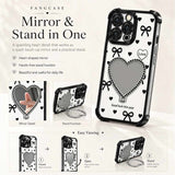 Heart Mirror Stand iPhone Case – Feminine Style & Full Protection