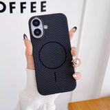 Carbon Fiber Texture, Ultra-Slim Open Edge, Fine Magnetic Ring iPhone Case