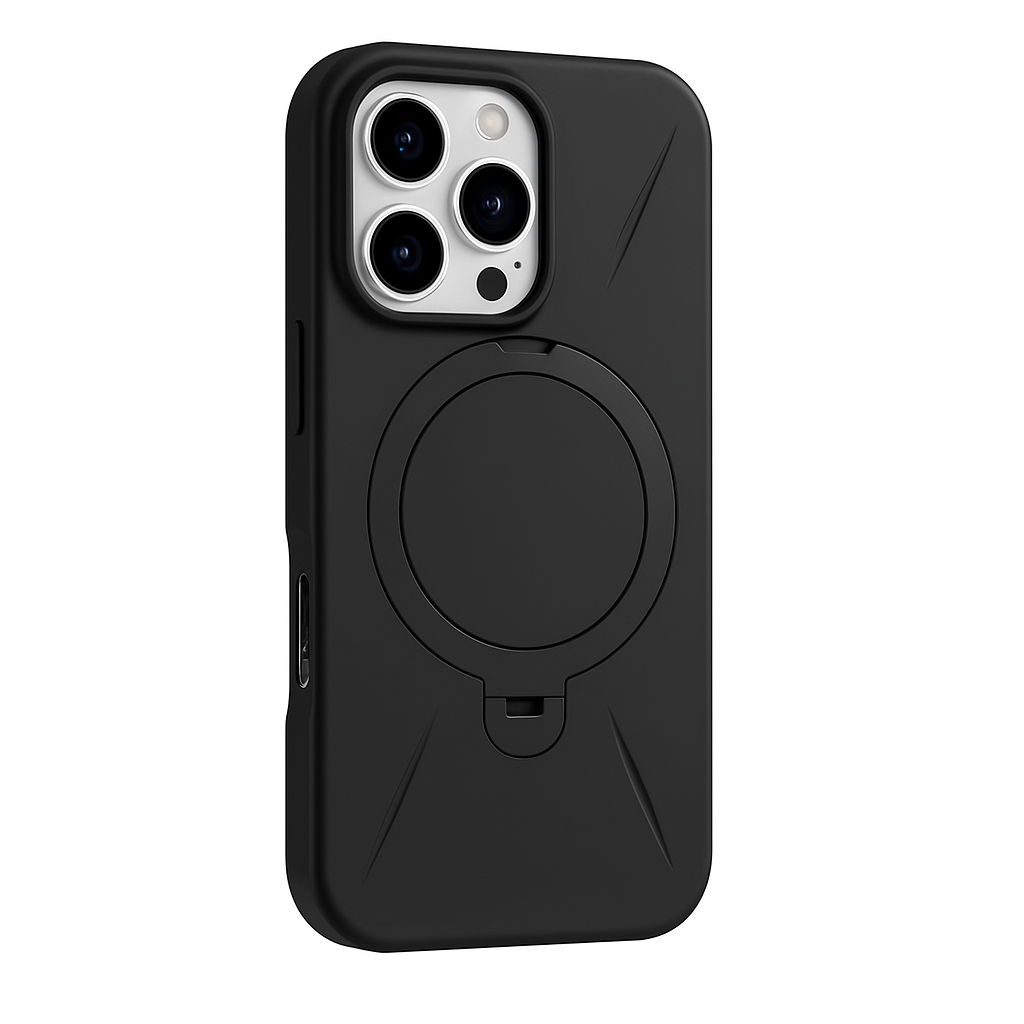 Liquid Silicone, 360° Magnetic Stand iPhone 16 Pro Max Case