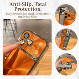 Full Coverage Aurora CD iPhone Case with Lens Protector, Anti-Slip Grip & Mirror Finish