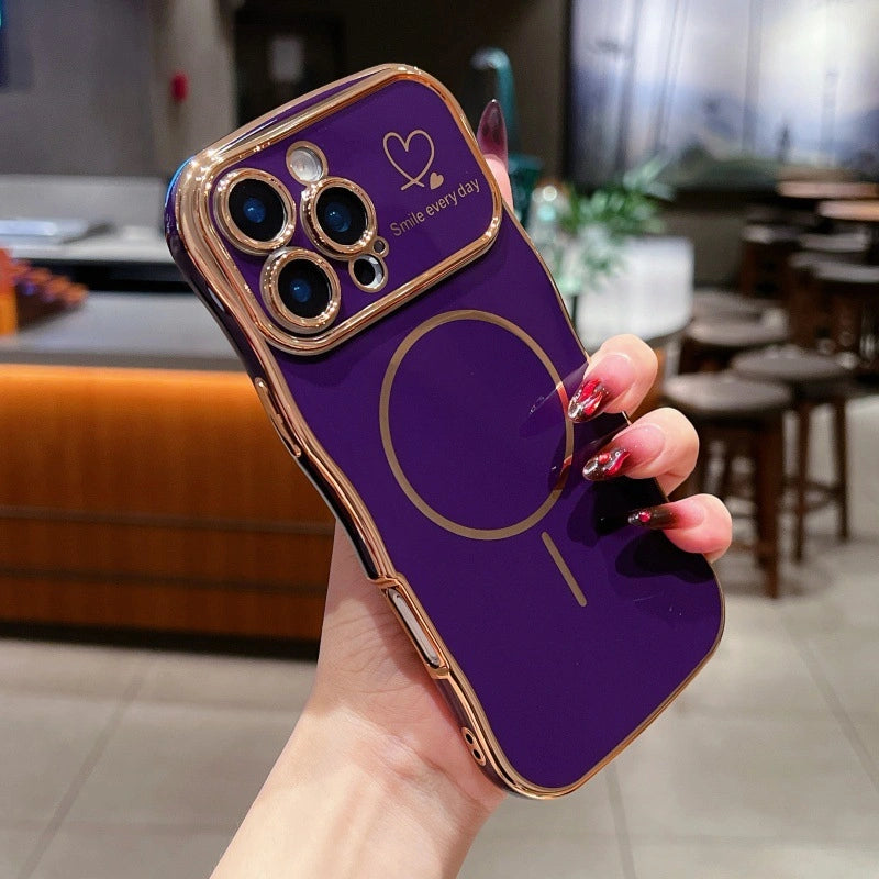 Smile Every Day Case + Magnetic Ring | Wavy Edge iPhone Cover