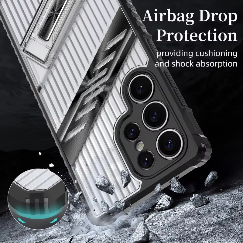 Matte Finish, Dual-Layer Drop Protection, Foldable Stand Samsung S25 Edge Case