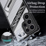 Matte Finish, Dual-Layer Drop Protection, Foldable Stand Samsung S25 Edge Case