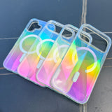 Rainbow Prism MagSafe Phone Case for iPhone – Electroplated Glitter Full-Cover Protection