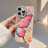 Butterfly Design, Rhinestone Bling, Full Protection iPhone Case