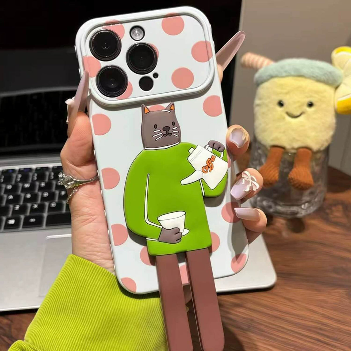 Cat Stand iPhone Case – Foldable Stand Design & Full Protection