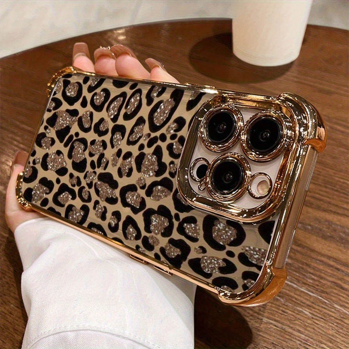 Fangcase Leopard Print Shockproof Phone Case – Full Cover, Anti-Drop, Stylish Women’s iPhone Case