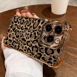 Fangcase Leopard Print Shockproof Phone Case – Full Cover, Anti-Drop, Stylish Women’s iPhone Case