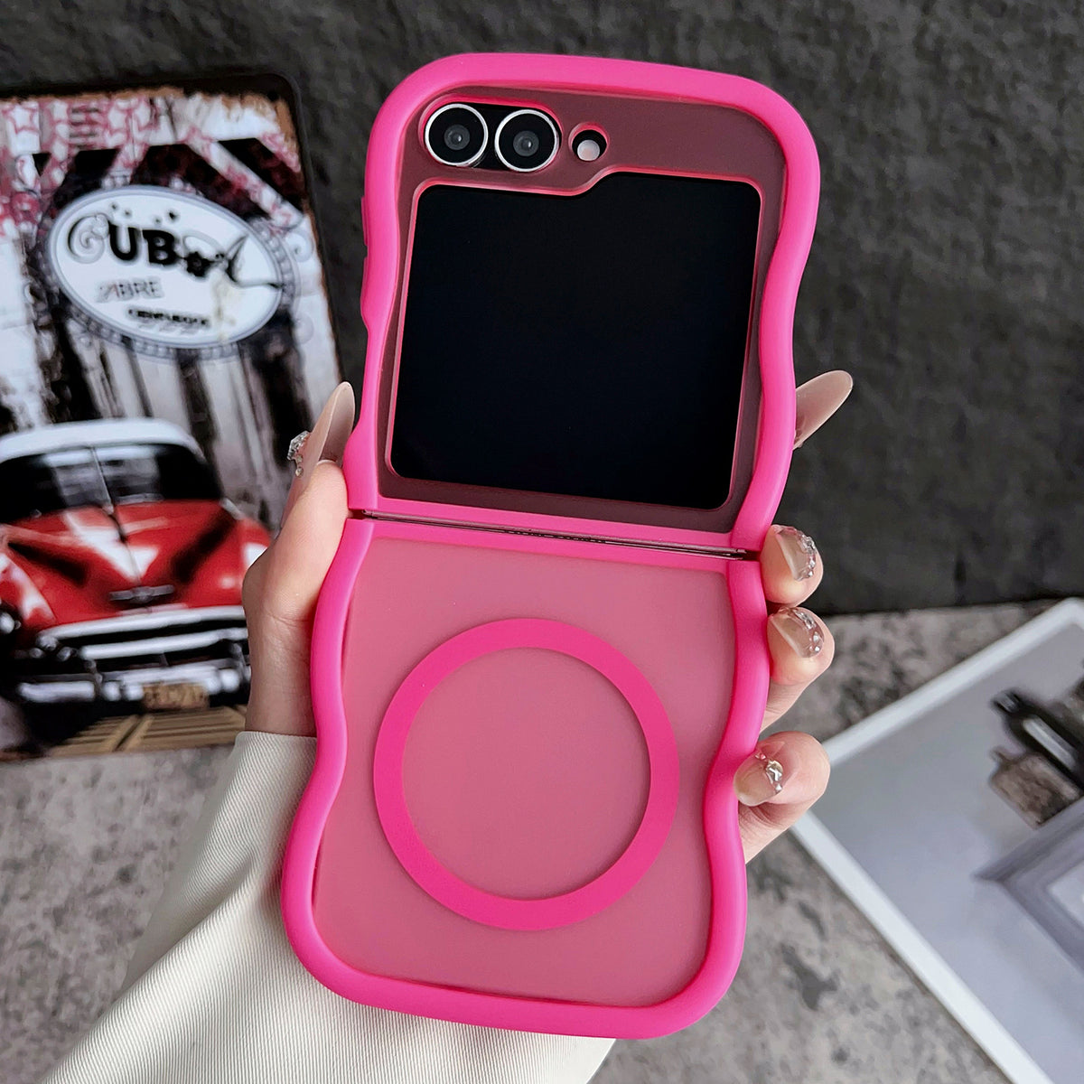 Fangcase Matte MagSafe Case for Samsung Z Flip – Wave Edge & TPU Protection