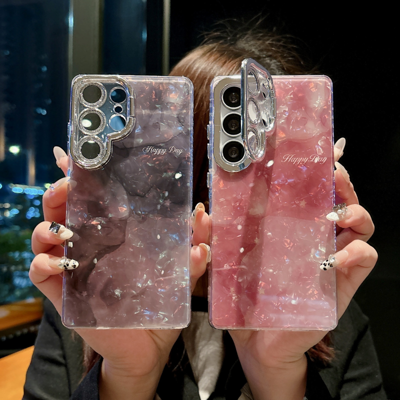 Shiny Laser Back Cover, Lens Protector Samsung Case