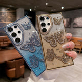 Samsung Galaxy S26 / S26 Ultra Butterfly Shimmer Case – Crystal Rhinestone Gradient Full Cover (Pre-Order)