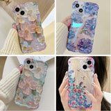 Fangcase Irregular Floral Oil Painting Phone Case – Full Cover Protective Case for Women