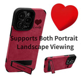 Suede Heart iPhone Case – Soft Touch Style & Full Protection