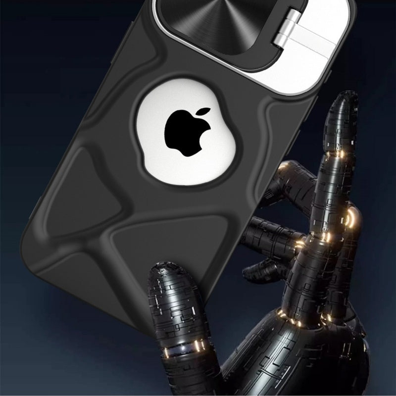 CD Groove Texture，Hidden Lens Stand，MagSafe-Ready iPhone Case