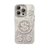 Lucky Bling Dollar Sign iPhone Case with Optional Wrist Strap